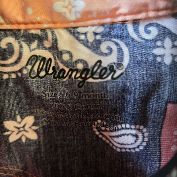 Wrangler Infant/Toddler Patchwork Onesie Size 6-9 Months - Picture 3 of 11